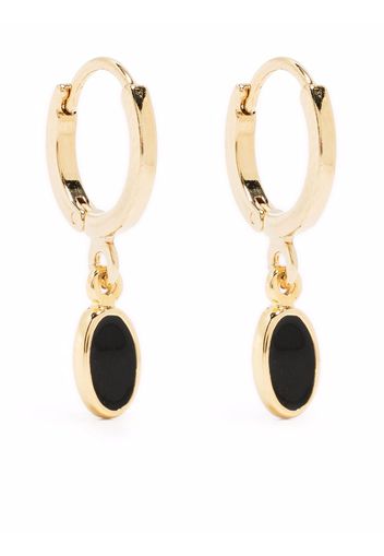 Isabel Marant oval charm earrings - BLACK