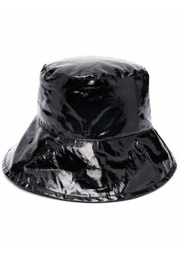 Isabel Marant Loiena high-shine bucket hat - Nero