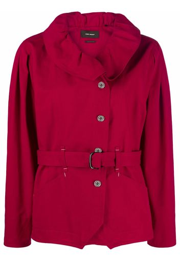 Isabel Marant Dipazo belted wide-collar jacket - Rosso