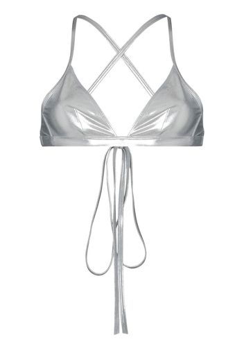 Isabel Marant Top bikini a triangolo - Argento