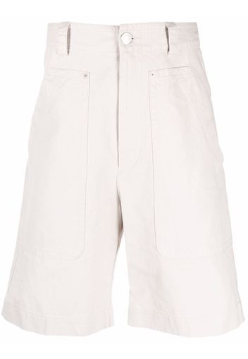 Isabel Marant organic cotton-linen chino shorts - Toni neutri