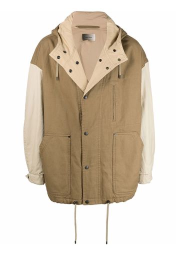 Isabel Marant contrasting-panel parka coat - Toni neutri