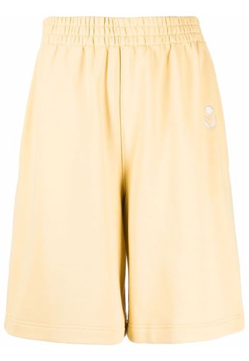 Isabel Marant Shorts sportivi con ricamo - Giallo