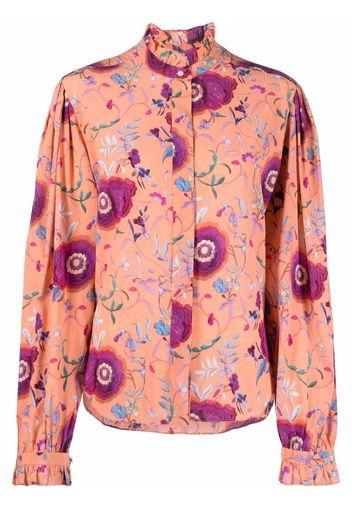 Isabel Marant Banessa floral print shirt - Arancione