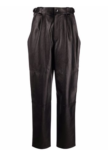 Isabel Marant Pantaloni dritti in pelle - Nero