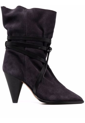 Isabel Marant pointed suede boots - Nero