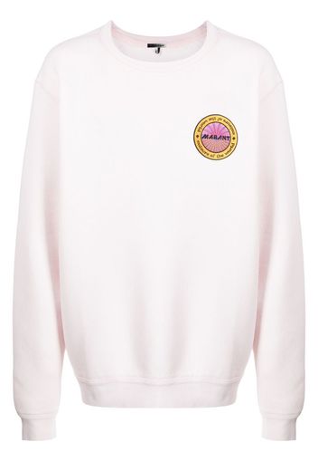 Isabel Marant logo-patch sweatshirt - Rosa