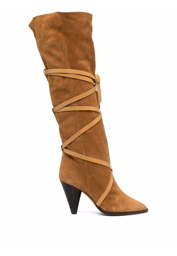 Isabel Marant lace-up suede boots - Toni neutri