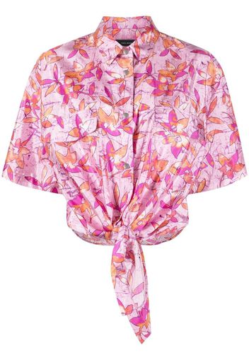 Isabel Marant floral-print short-sleeve shirt - Rosa