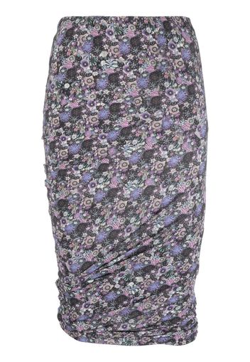 Isabel Marant floral-print ruched skirt - Viola