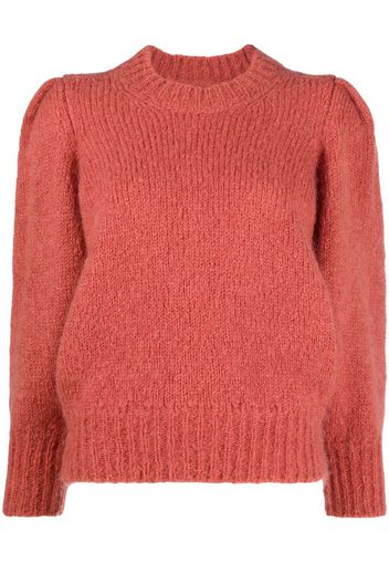 Isabel Marant ribbed-trim bell-sleeves jumper - Rosso