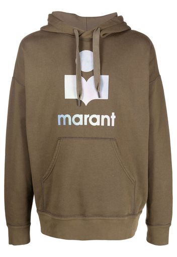 Isabel Marant logo-print hoodie - Verde