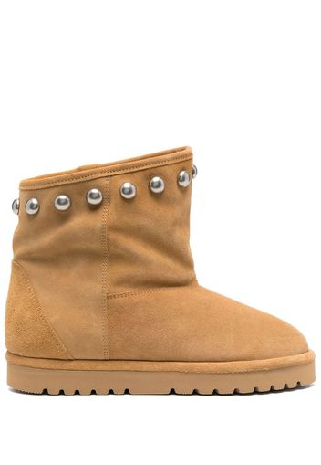 Isabel Marant stud-detail sheepskin boots - Marrone