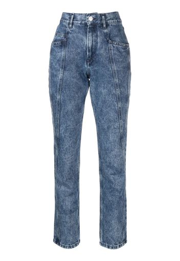 Isabel Marant straight-leg cropped jeans - Blu