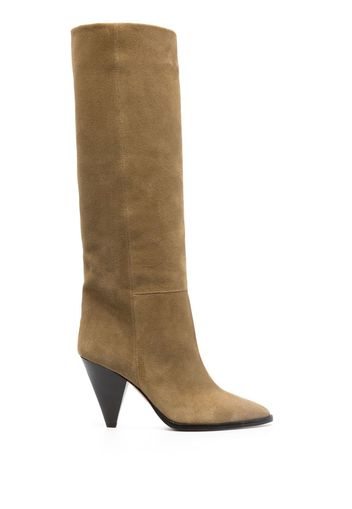 Isabel Marant 90mm suede cone-heel boots - Toni neutri