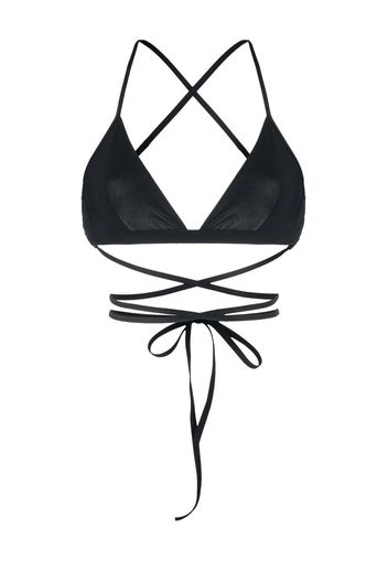 Isabel Marant Solange crossover-strap bikini top - Nero