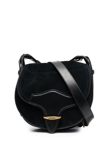 Isabel Marant single-strap suede crossbody bag - Nero