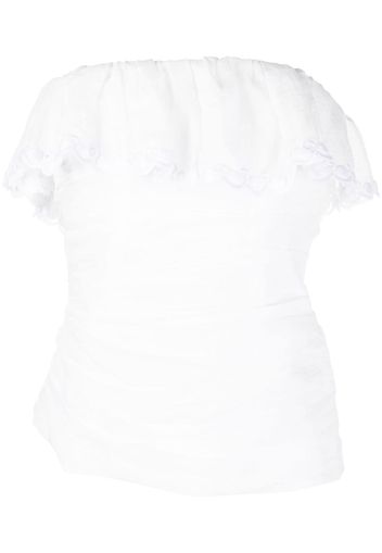 Isabel Marant ruffle detail sleeveless top - Bianco