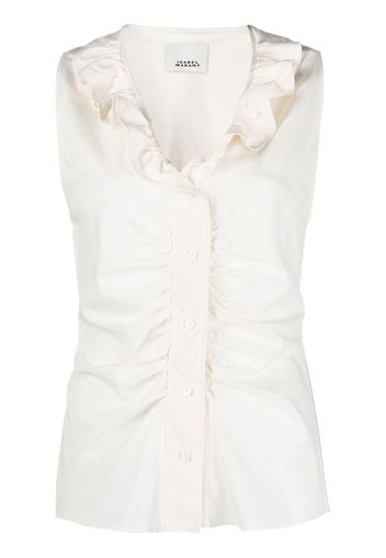 Isabel Marant ruffle gathered blouse - Toni neutri