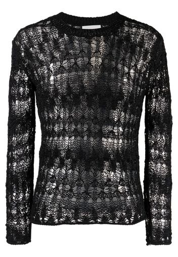 Isabel Marant open-knit crochet jumper - Nero