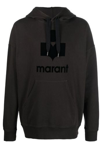 Isabel Marant logo patch hoodie - Nero