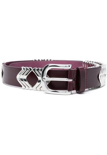 Isabel Marant leather buckle belt - Rosso