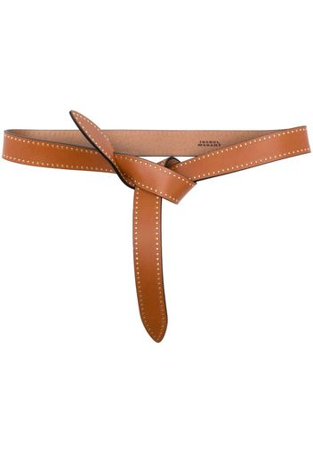 Isabel Marant leather knot-detail belt - Marrone