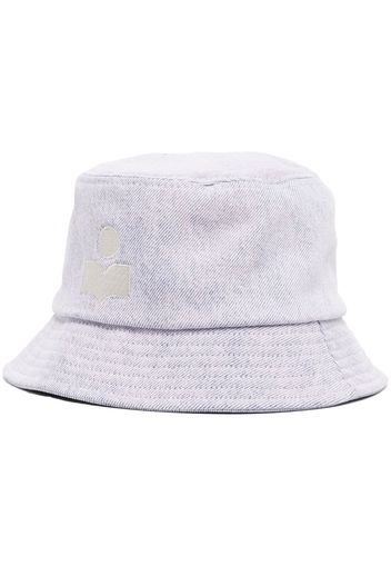 Isabel Marant logo-embroidered denim bucket hat - Viola