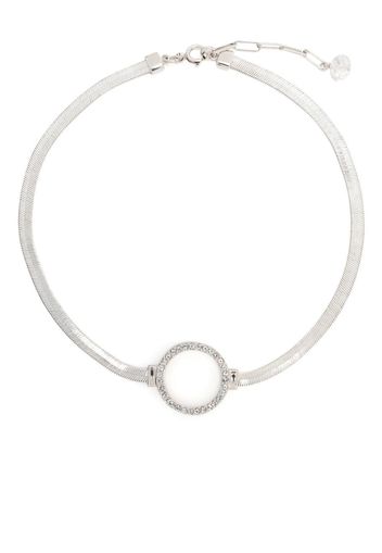 Isabel Marant crystal-circle bracelet - Argento