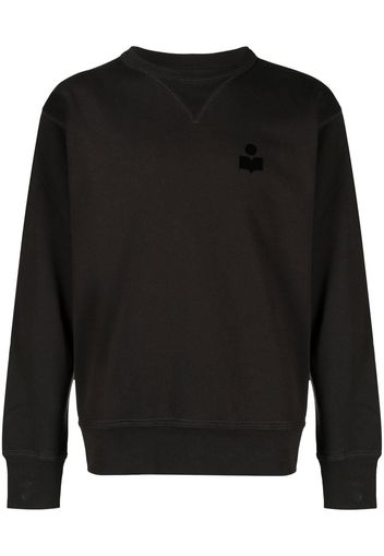 Isabel Marant crew-neck cotton-blend sweatshirt - Nero