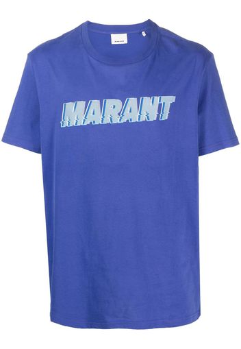 Isabel Marant logo-print cotton T-shirt - Blu