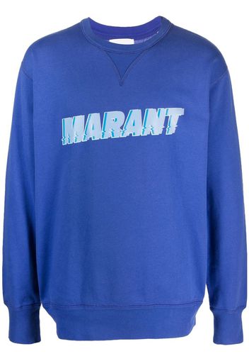 Isabel Marant cotton logo-print sweatshirt - Blu