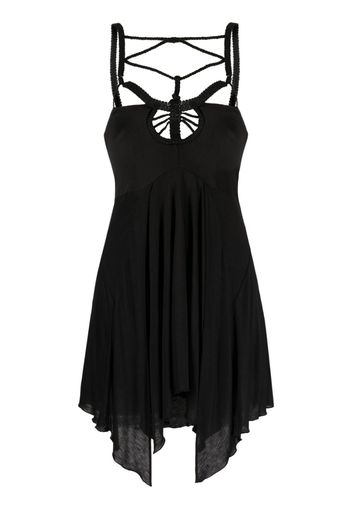 ISABEL MARANT Diana macramé-trim minidress - Nero