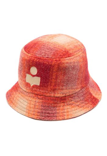 ISABEL MARANT Haley checked bucked hat - Arancione