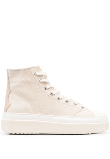 Isabel Marant lace-up high-top sneakers - Toni neutri