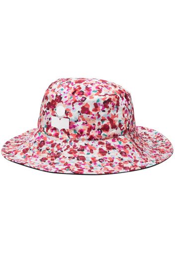 Isabel Marant logo-print drawstring bucket hat - Nero