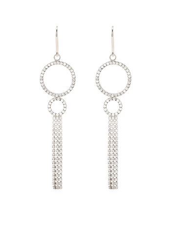 Isabel Marant crystal-embellished circle dangle earrings - Argento