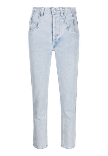 ISABEL MARANT Niliane high-waisted cropped jeans - Blu