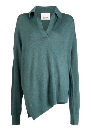 ISABEL MARANT fine-knit asymmetric jumper - Blu