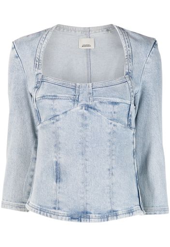 ISABEL MARANT corset-style denim top - Blu