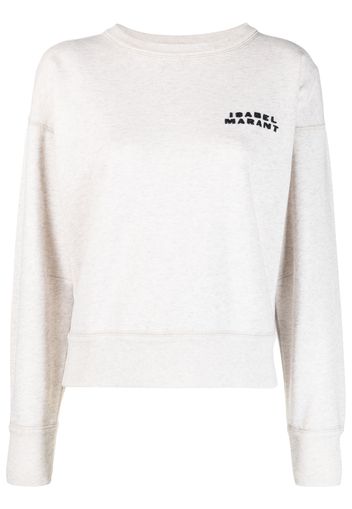 ISABEL MARANT logo-print long-sleeve sweatshirt - Toni neutri