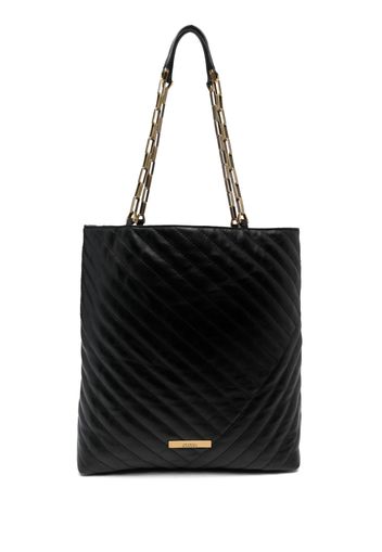 ISABEL MARANT matelassé-effect leather tote bag - Nero