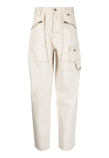 ISABEL MARANT zip-pocket tapered trousers - Toni neutri