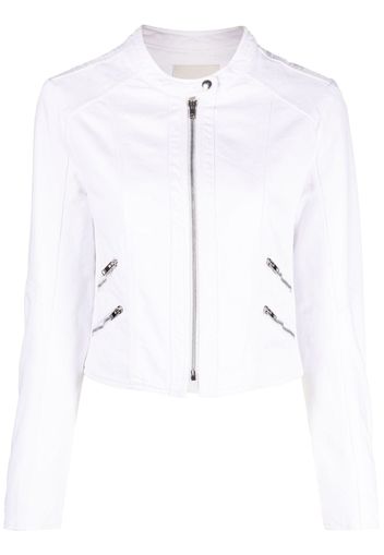 ISABEL MARANT band-collar bomber jacket - Bianco