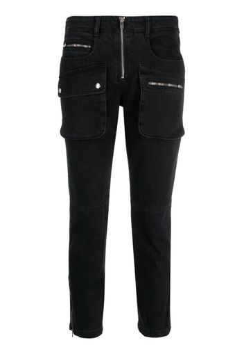 ISABEL MARANT Cenime multi-pocket straight-leg jeans - Nero