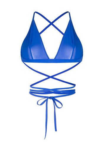 ISABEL MARANT Solange crossover-strap bikini top - Blu