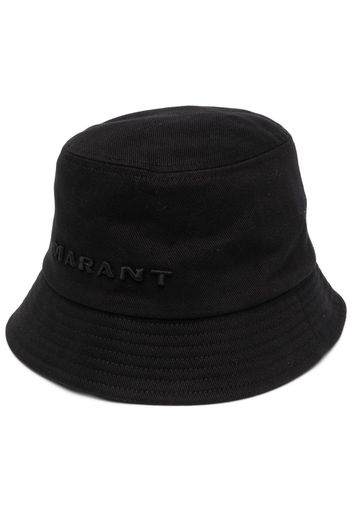 ISABEL MARANT embroidered-logo cotton bucket hat - Nero