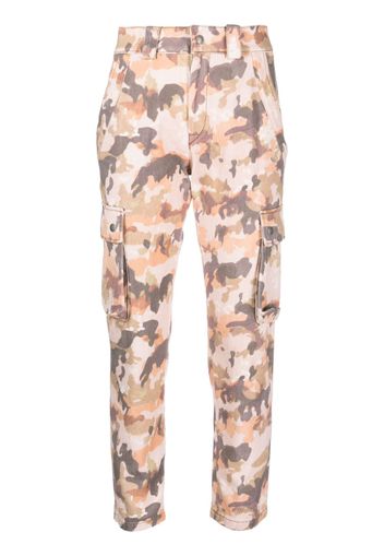 ISABEL MARANT camouflage-print cropped jeans - Marrone