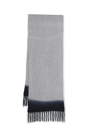 ISABEL MARANT Firny embroidered-logo scarf - Grigio