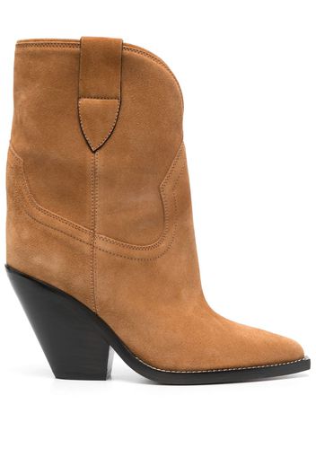 ISABEL MARANT Leyane 90mm suede boots - Marrone